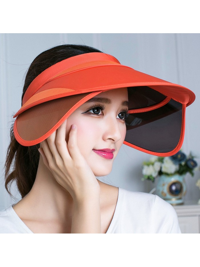 Visor Hats Wide Brim Cap SPF 50+ UV Protection Summer Beach Sun Hats ...