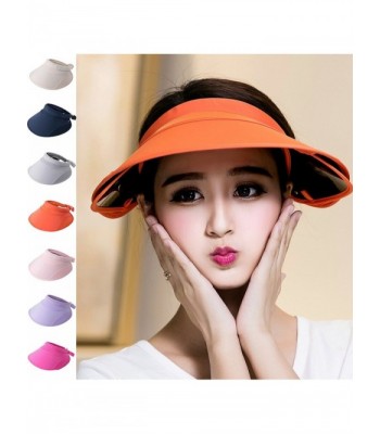 Visor Hats Wide Brim Cap SPF 50+ UV Protection Summer Beach Sun Hats ...