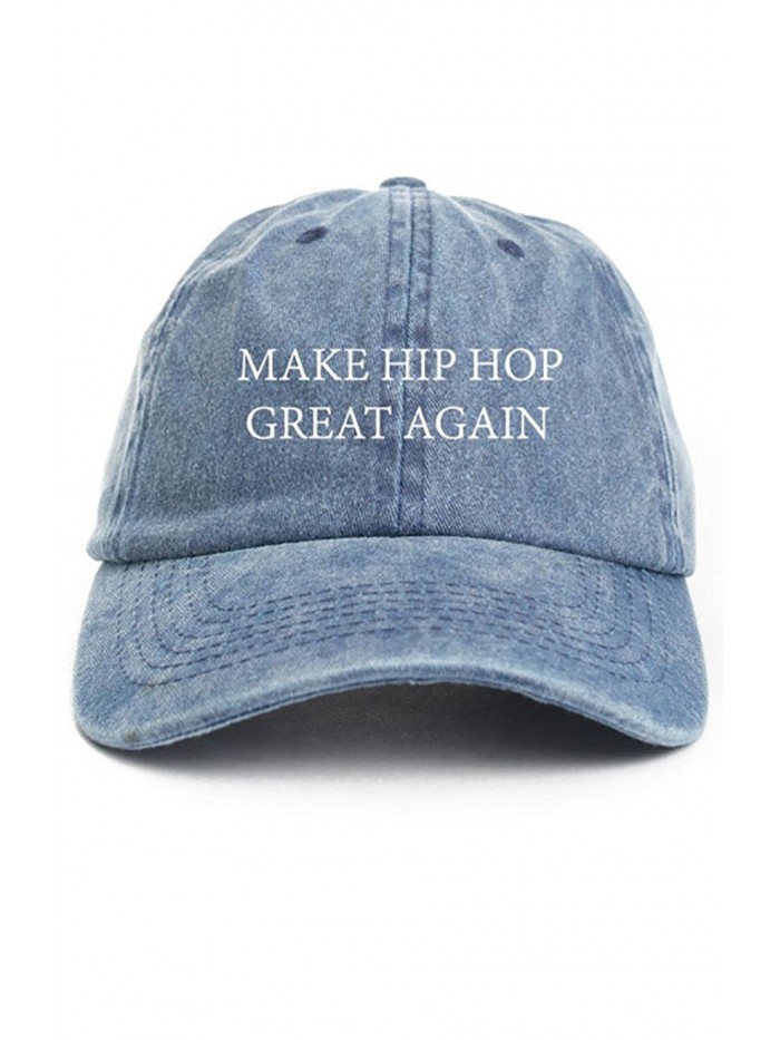 Make Hip Hop Great Again Custom Unstructured Dad Hat-Denim - CP12NS0INZF