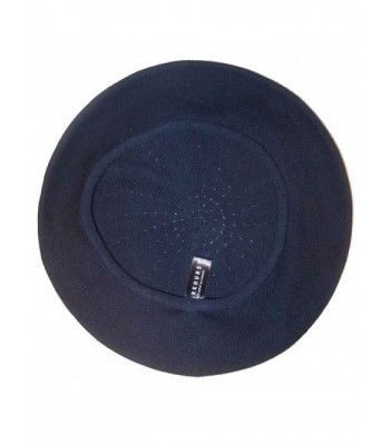 Parkhurst of Canada 10-1/2 Inch Cotton Knit Beret - Navy - CL118Z63T7J