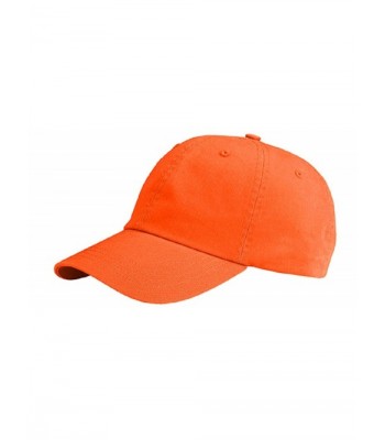 MG Unisex Low Profile Dyed Cotton Twill Cap Velcro Closure ORANGE - C212J1AJLN7