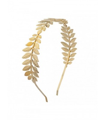 Lux Accessories Goldtone Leaves Hard Head Band - CJ12FOXWWW3