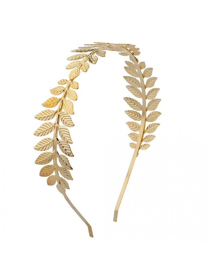 Lux Accessories Goldtone Leaves Hard Head Band - CJ12FOXWWW3