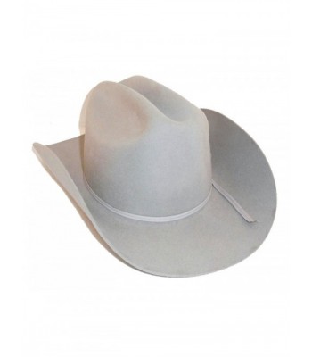 100% Wool Felt Cattleman Cowboy Hat - Grey Silverbelly - CV12BDG80JJ