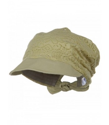 Ladies Jacquard Mesh Hat - Khaki - C31153M3YJB