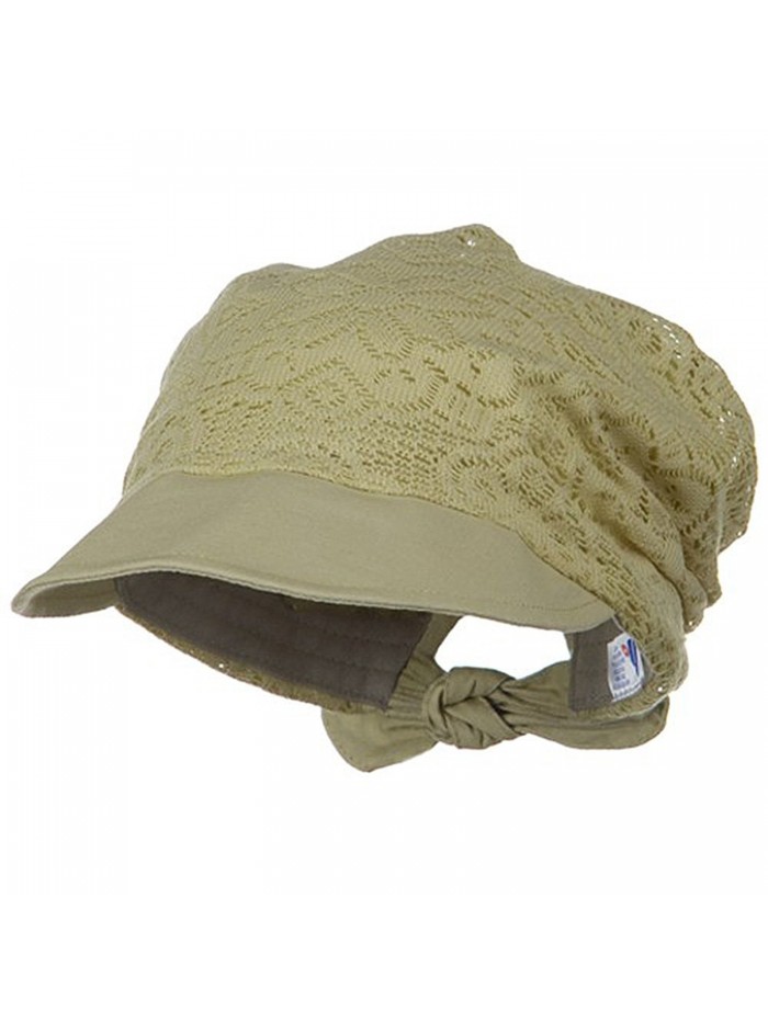 Ladies Jacquard Mesh Hat - Khaki - C31153M3YJB