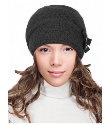 Dahlia Womens Angora Beanie Rhinestone