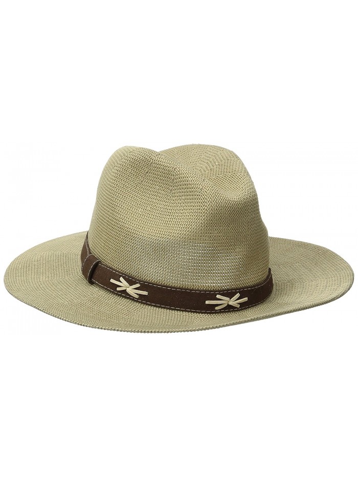 San Diego Hat Company Women's Knit Fedora With Faux Suede Band - Tan - CA126AORIB9