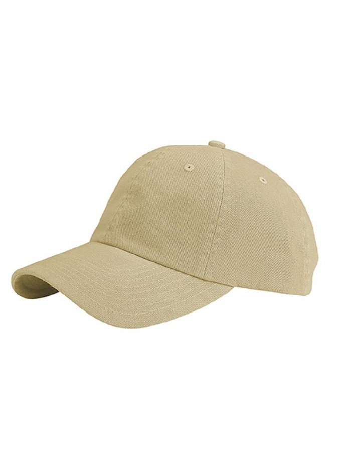 MG Unisex Low Profile Dyed Cotton Twill Cap Velcro Closure KHAKI - CL12J1AJNFX