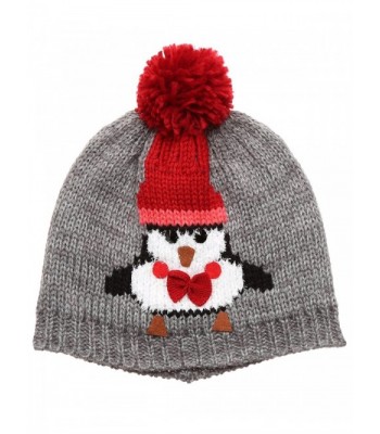 MIRMARU Christmas Holiday Fashion Collections Winter Knitted Pom Pom Beanie Hat. - Penguin - C4186AYG3Z9