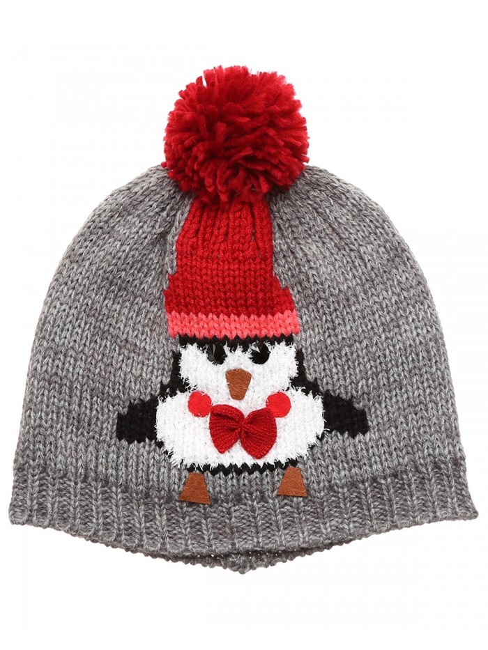 MIRMARU Christmas Holiday Fashion Collections Winter Knitted Pom Pom Beanie Hat. - Penguin - C4186AYG3Z9