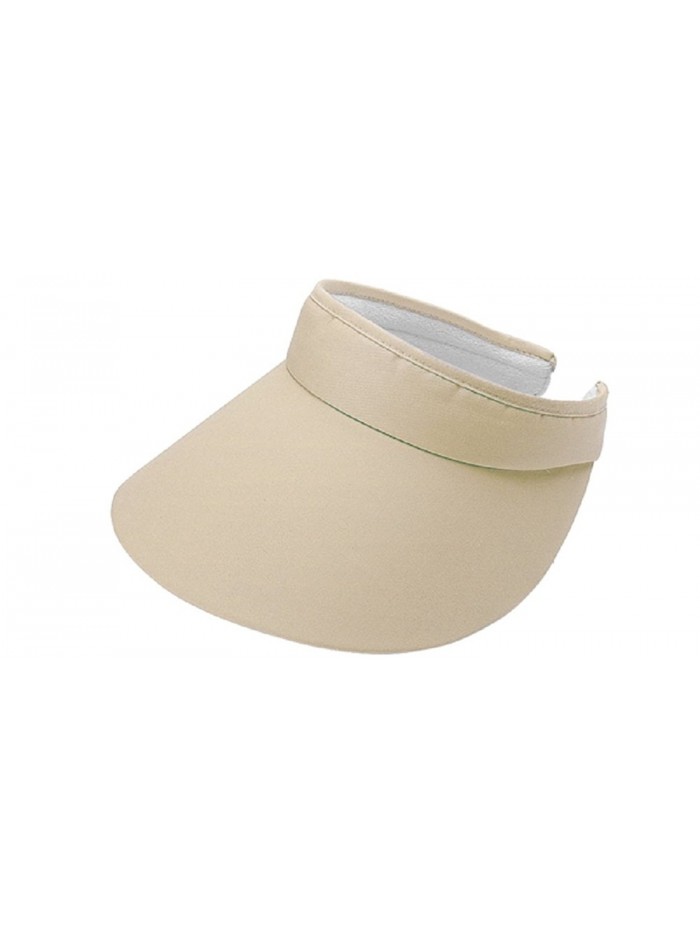 MG Womens Large Peak Twill Clip On Sun Visor - Khaki - CA12J1AK4KV