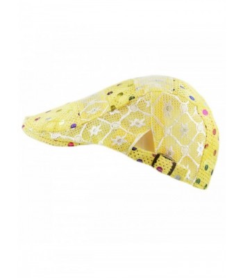 Depot Colorful Polka Newsboy Yellow