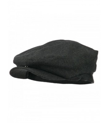 Big Men's Wool Blend Ivy Cap - Charcoal (For Big Head) - CJ11FEV66HX