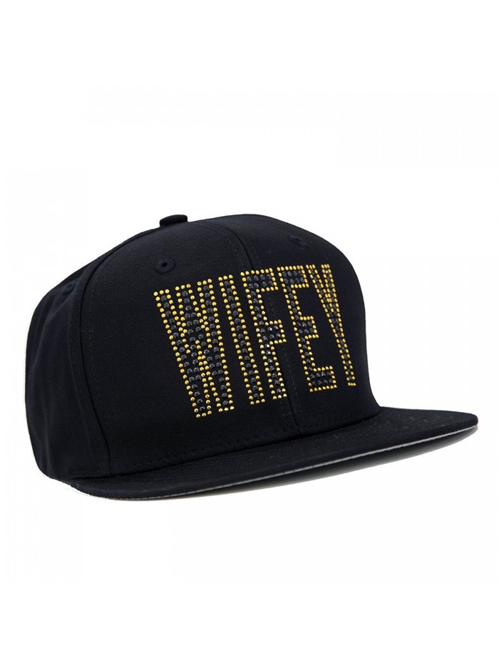 Rhinestone/stud WIFEY Hip Hop Cotton/acrylic Snapback Cap - CE11KPSG34V