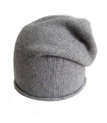 Frost Hats Italian Cashmere Slouchy - Gray - CZ11UIQUJXV