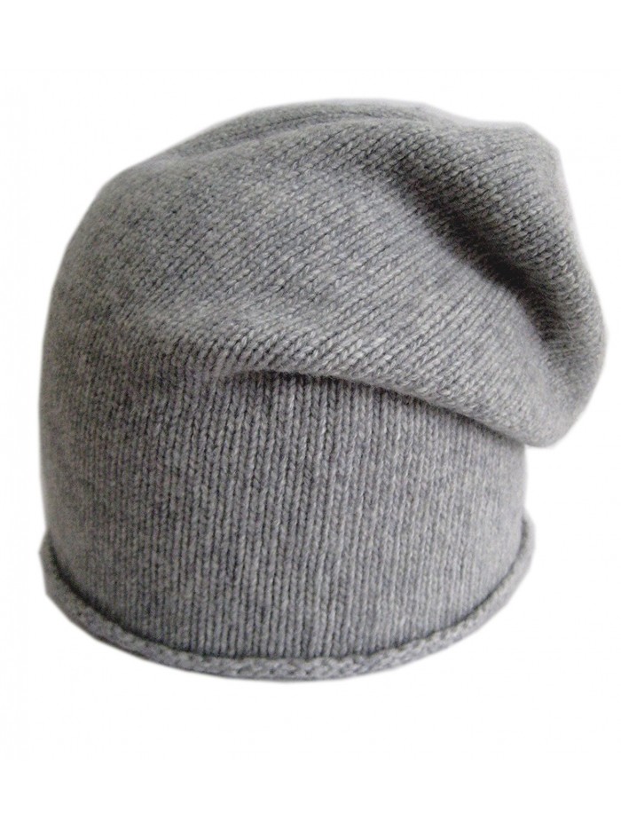 Frost Hats Italian Cashmere Slouchy - Gray - CZ11UIQUJXV