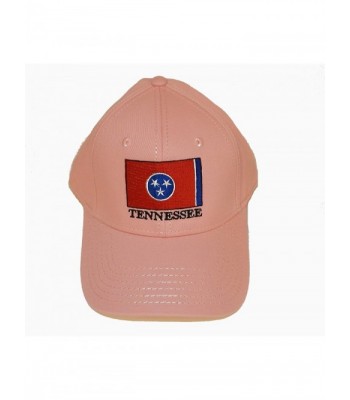 Belong Clothing Colorado- Texas and Tennessee State Flag Hats - Tennessee Flag on Pink - C71281BQWPD