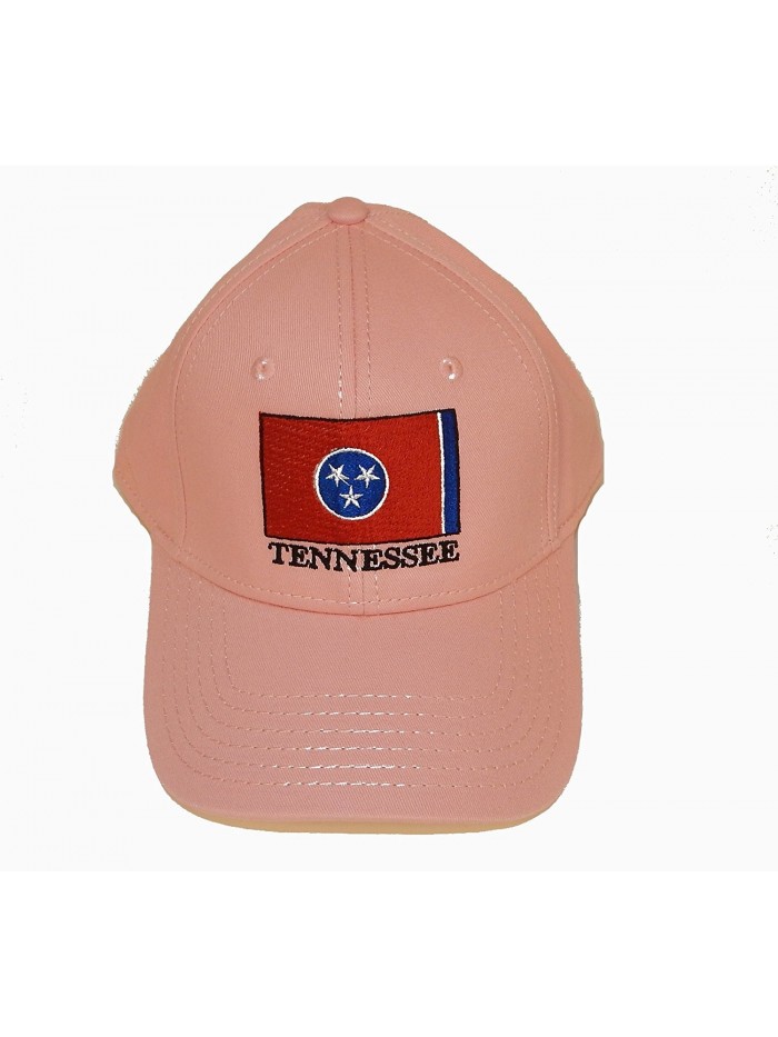 Belong Clothing Colorado- Texas and Tennessee State Flag Hats - Tennessee Flag on Pink - C71281BQWPD
