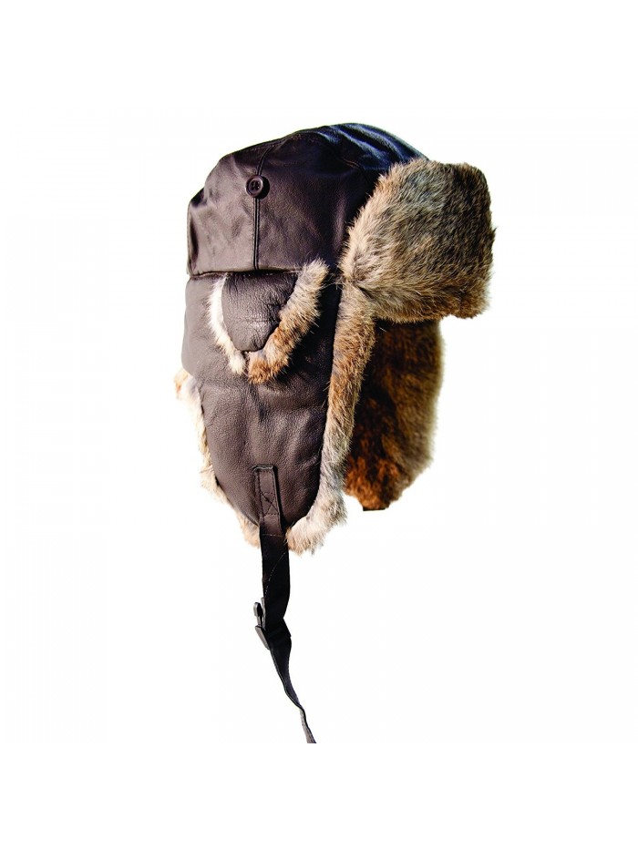 Yukon Tracks Alaskan Leather Fur Hat - Brown - CK111MPJB8B