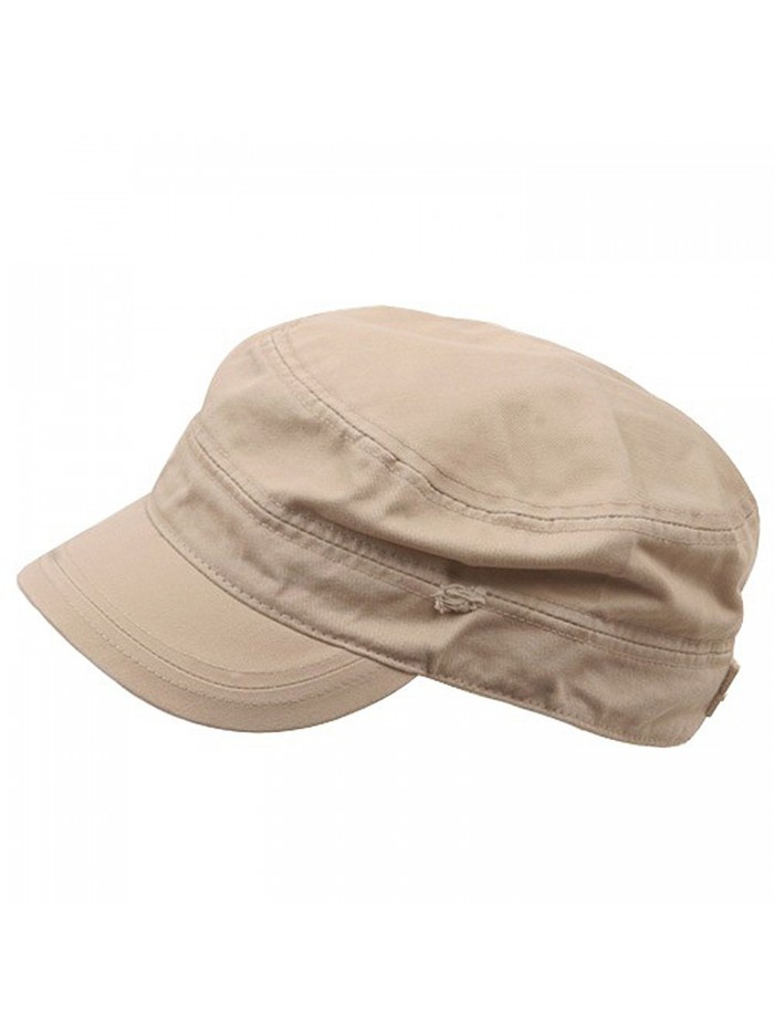 Star Cotton Army Cap-Khaki - CO111QRLY35