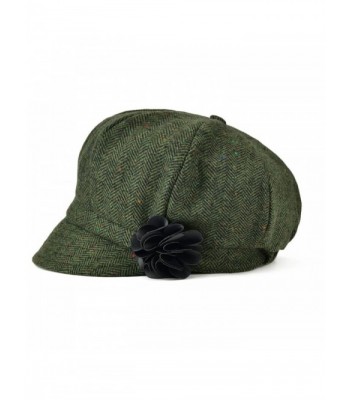 VOBOOM Women's newsboy Caps Wool Blend Back Adjustable Stretch Fit - 171-green - CM189HQZM0O