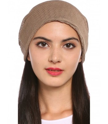 Ababalaya Women's Soft Breathable Mesh Pregnant Cap Chemo Beanie Cap nightcap - Coffee - C91820LD0R0