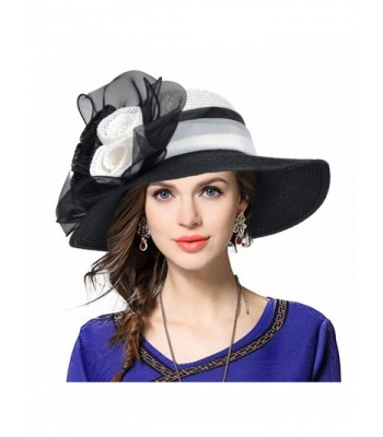 VECRY Womens Cloche Ribbon Flower in Women's Bucket Hats