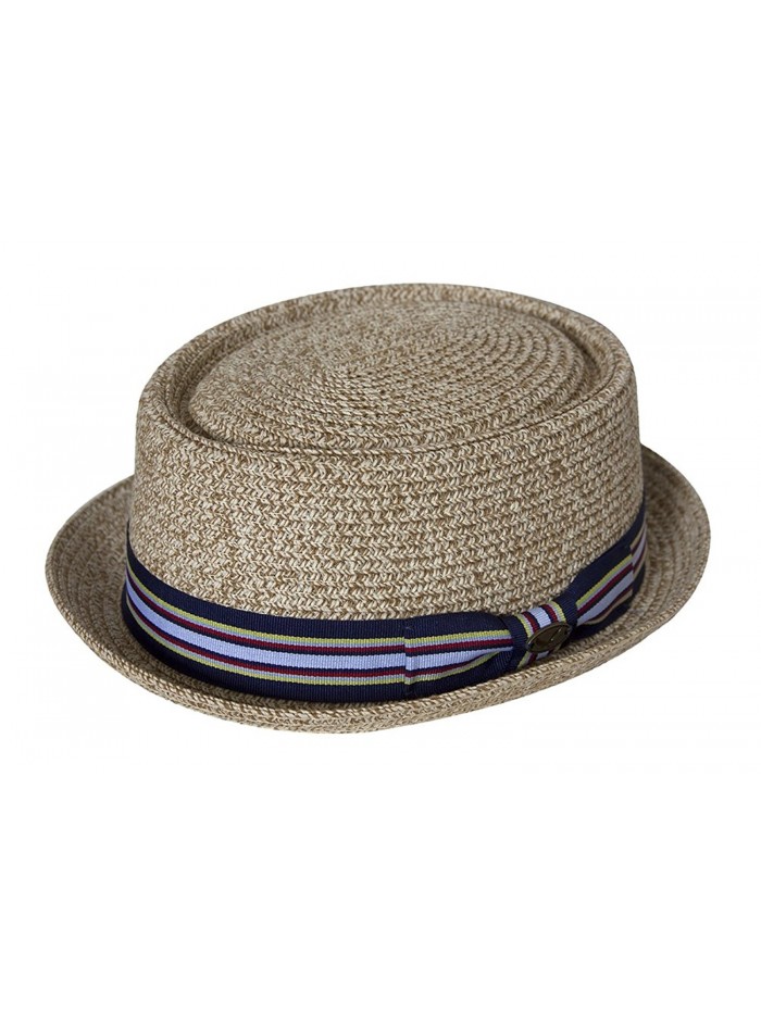 Natural Straw Boater Hat - Natural/Blue - CK11L6VJ9BP