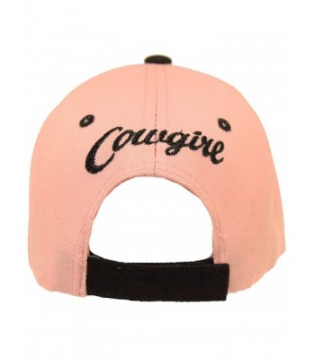 Cowgirl Embroidered Baseball Black Pink
