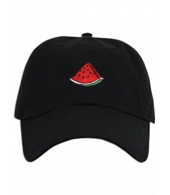 Watermelon Cap Hat Fruit Dad Fashion Baseball Adjustable Style Unconstructed new - Black - CZ183466WKU
