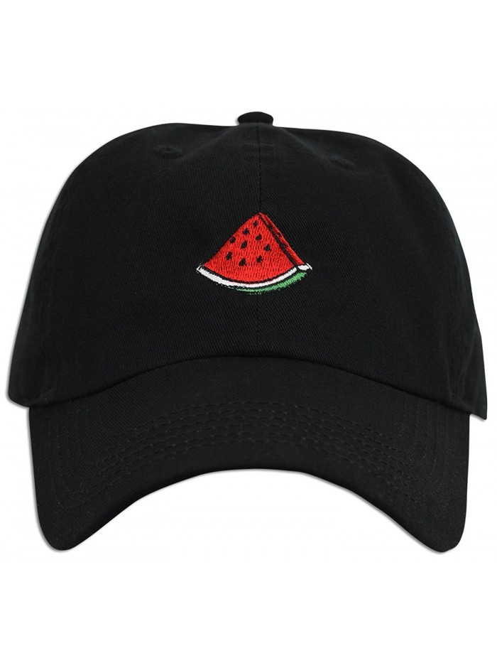 Watermelon Cap Hat Fruit Dad Fashion Baseball Adjustable Style Unconstructed new - Black - CZ183466WKU