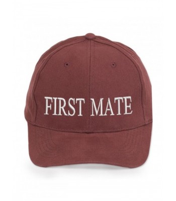 4sold Captain Cabin Boy Crew First Mate Yachting Baseball Cap Inscription Lettering Maroon White - First Mate - CT126O74TAF