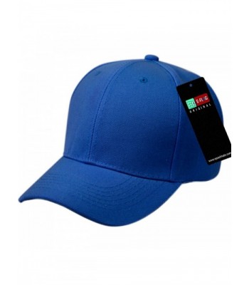 E-Flag Plain Baseball Cap Blank Hat Hats Solid Color Velcro Adjustable - Royal - C212NTC84HC