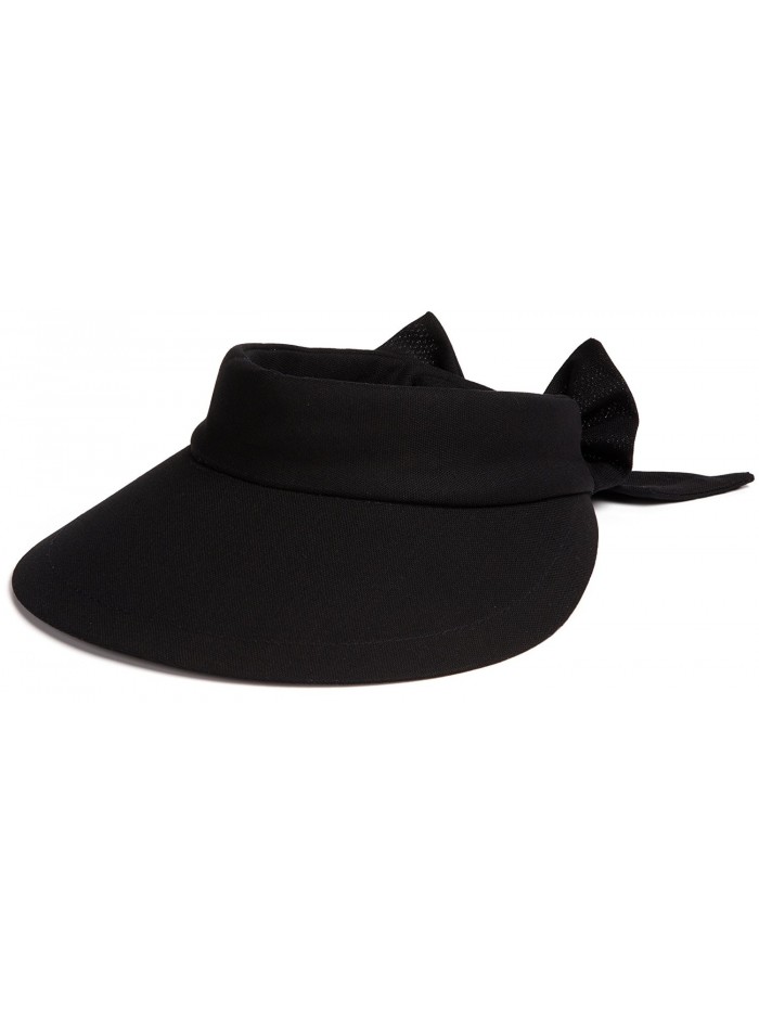 Scala Women's Visor Hat With Big Brim - Black - C9114CR16JN