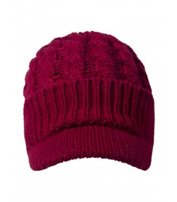 Sierry Cable Beanie Winter Visor in Women's Skullies & Beanies