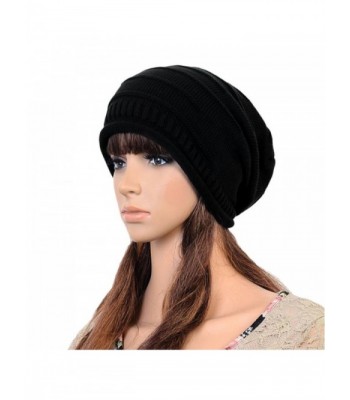 AStorePlus Fashion Knitted Slouchy Oversized - Black - CN12OCMEUCK