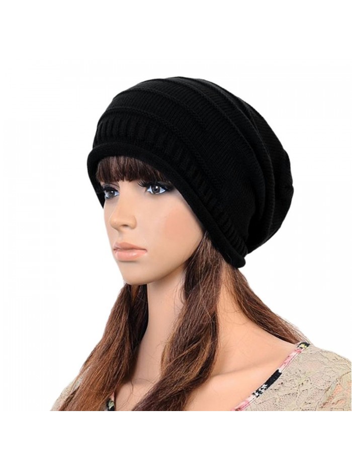 AStorePlus Fashion Knitted Slouchy Oversized - Black - CN12OCMEUCK