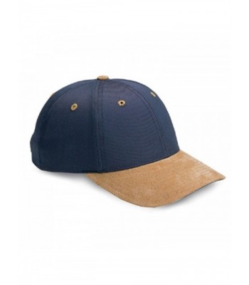 LOW PROFILE (STRUCTURED) TWILL CAP W SUEDE BILL - Navy - CP1108VG0I9