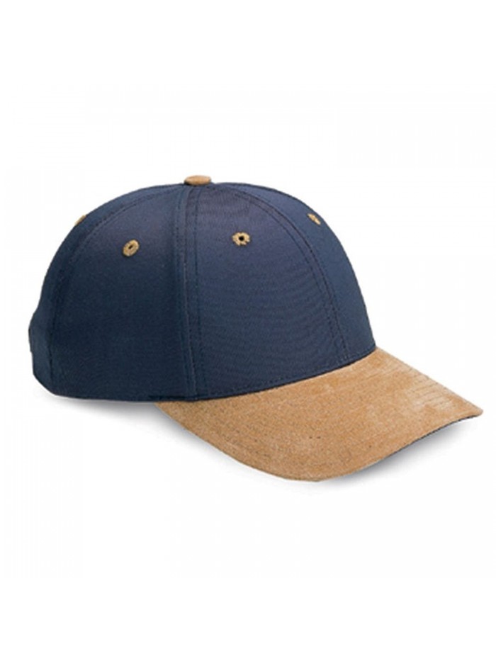 LOW PROFILE (STRUCTURED) TWILL CAP W SUEDE BILL - Navy - CP1108VG0I9