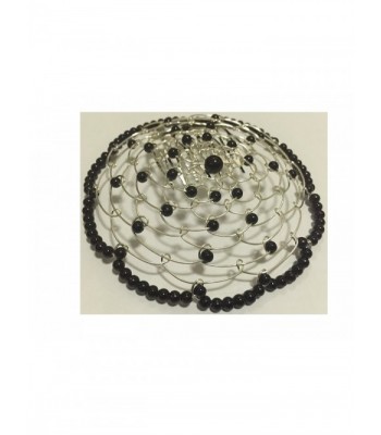 Elegant Dressy Beaded Wire Kippah for Women - Black - C9128K98213