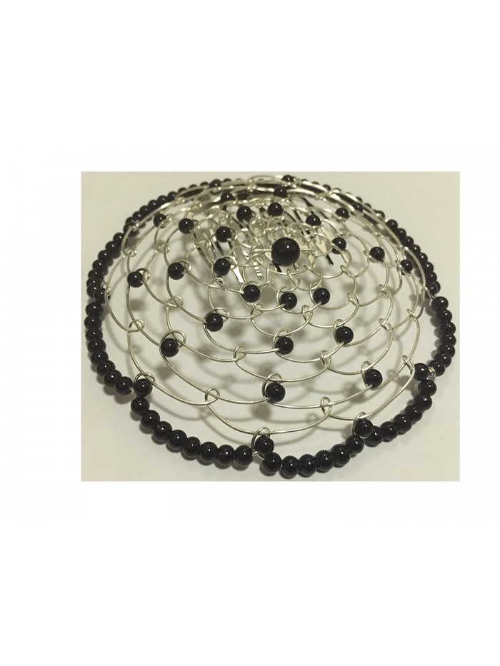 Elegant Dressy Beaded Wire Kippah for Women - Black - C9128K98213