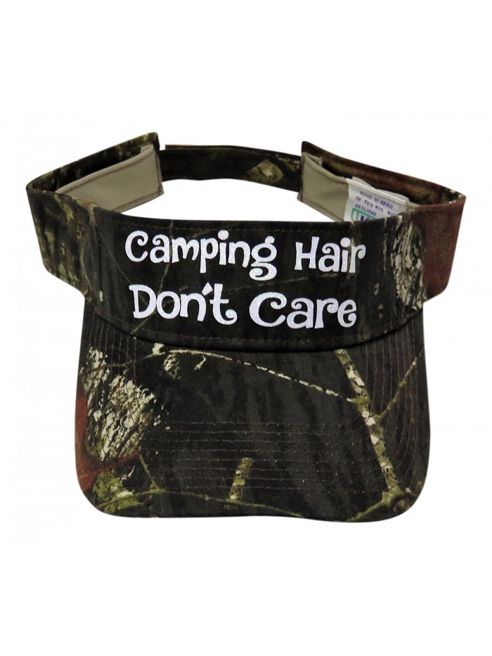 Glitter Camping Hair Don't Care Camo Visor Fashion Headwear Camp - Green Camo - CV1866NETWM
