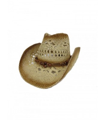 Great Deals! Western Tea Stain Hat / Fancy Style with Beads - C6113ZD5S67