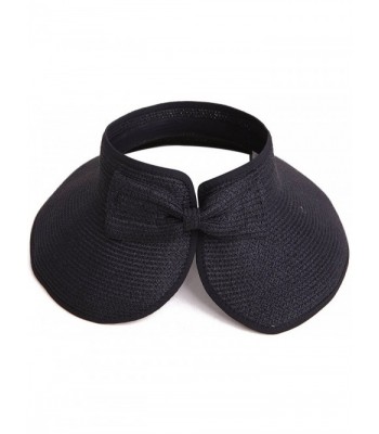 Womens Summer Roll Up Straw Visor