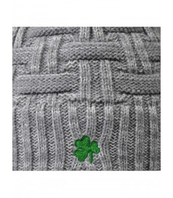 Acrylic Basket Beanie Embroidered Shamrock