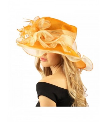 Stylish Ruffle Feathers Organza Hat in Women's Sun Hats