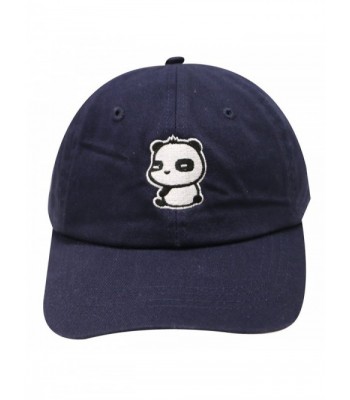 City Hunter C104 Cute Panda Cotton Baseball Cap 10 Colors - Navy - CD12I8W5CVF