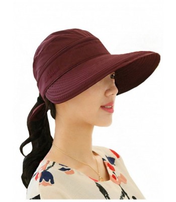 Lujuny Removable Crown Sun Hat - Red - CU184QSIYAI