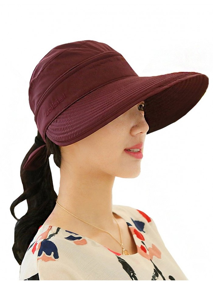 Lujuny Removable Crown Sun Hat - Red - CU184QSIYAI